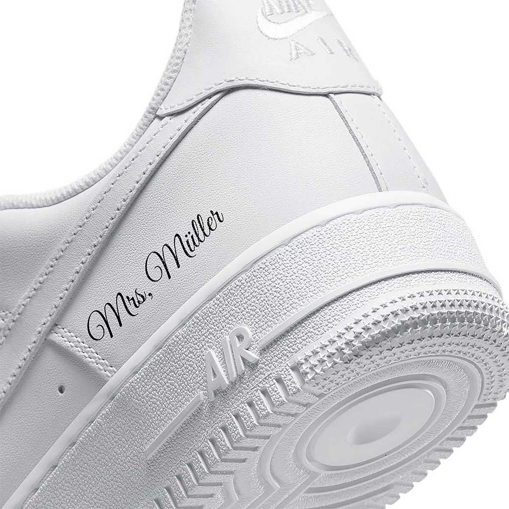 schuhe hochzeit schrift