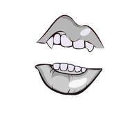 Beißende Lippen